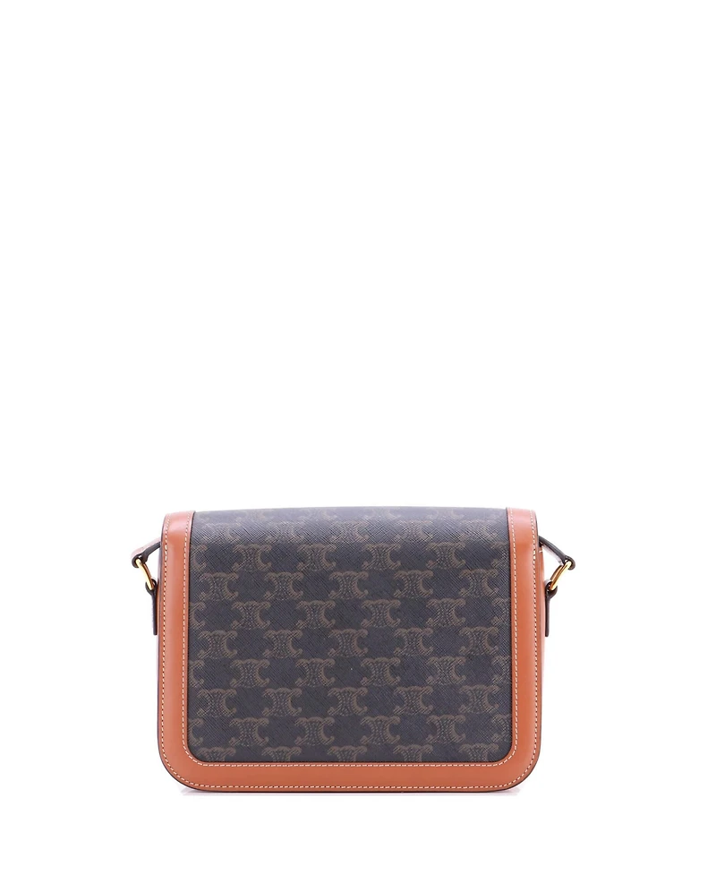 Pre-Owned Celine Medium Triomphe Shoulder Bag Triomphe Coated Canvas