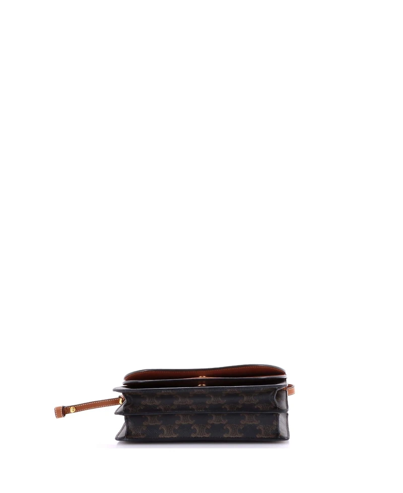 Pre-Owned Celine Wallet on Strap Triomphe Coated Canvas