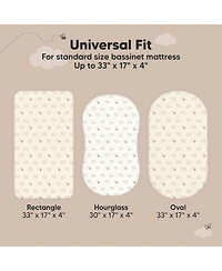 KeaBabies 2-Pack Isla Waterproof Bassinet Sheets for Boy, Girl, Baby Fitted Mattress Protector Cover