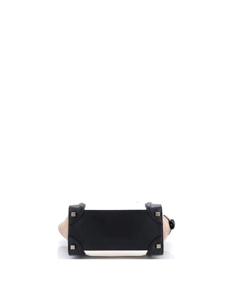 Pre-Owned Celine Mini Luggage Bag Canvas and Leather