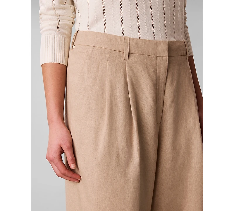 Calvin Klein Women's Wide-Leg Pleated Trousers