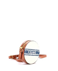 Pre-Owned Celine Plein Soleil Round Purse on Strap Canvas with Leather