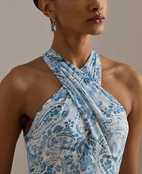 Lauren Ralph Women's Paisley-Print Halter Neck Maxi Dress