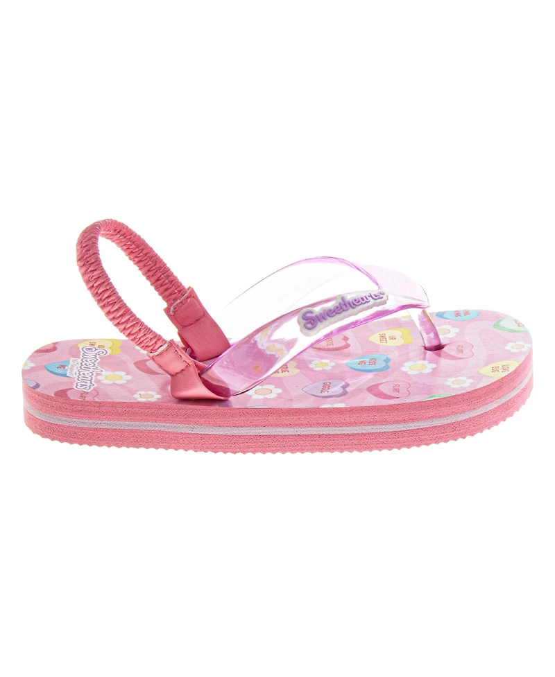 SweetHearts Little Girls Shoes Flip Flops, Sandals Beach and Pool Shoes, Slip on.