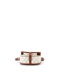 Pre-Owned Celine Medium Folco Bag Triomphe Coated Canvas