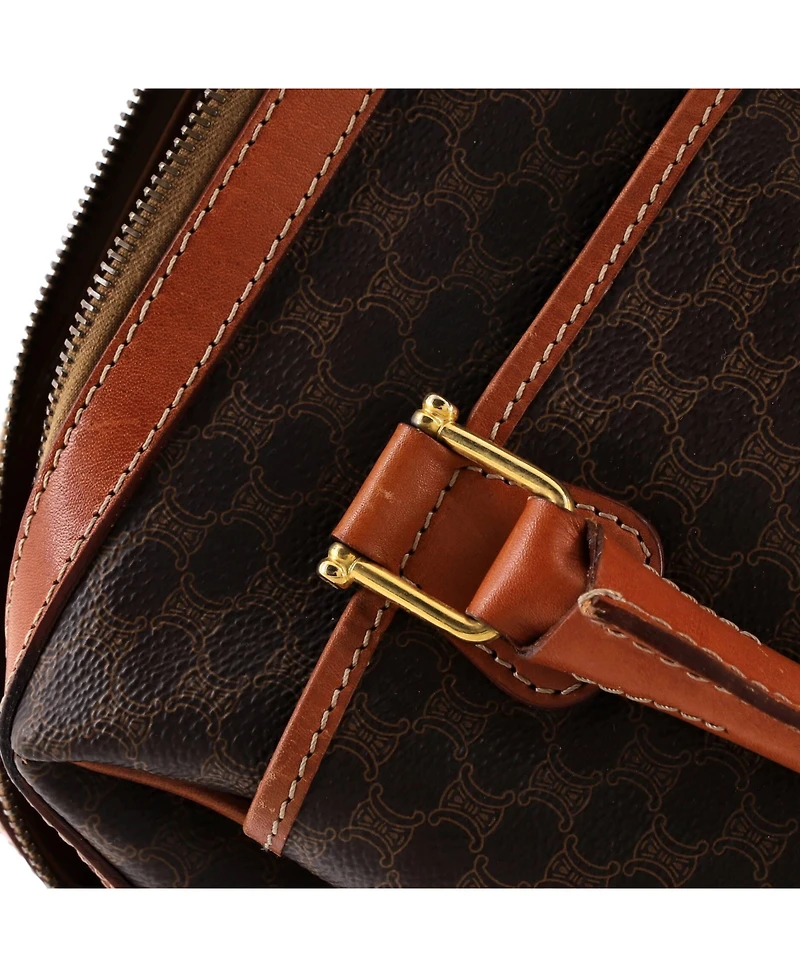 Pre-Owned Celine Medium Vintage Boston Bag Macadam Coated Canvas