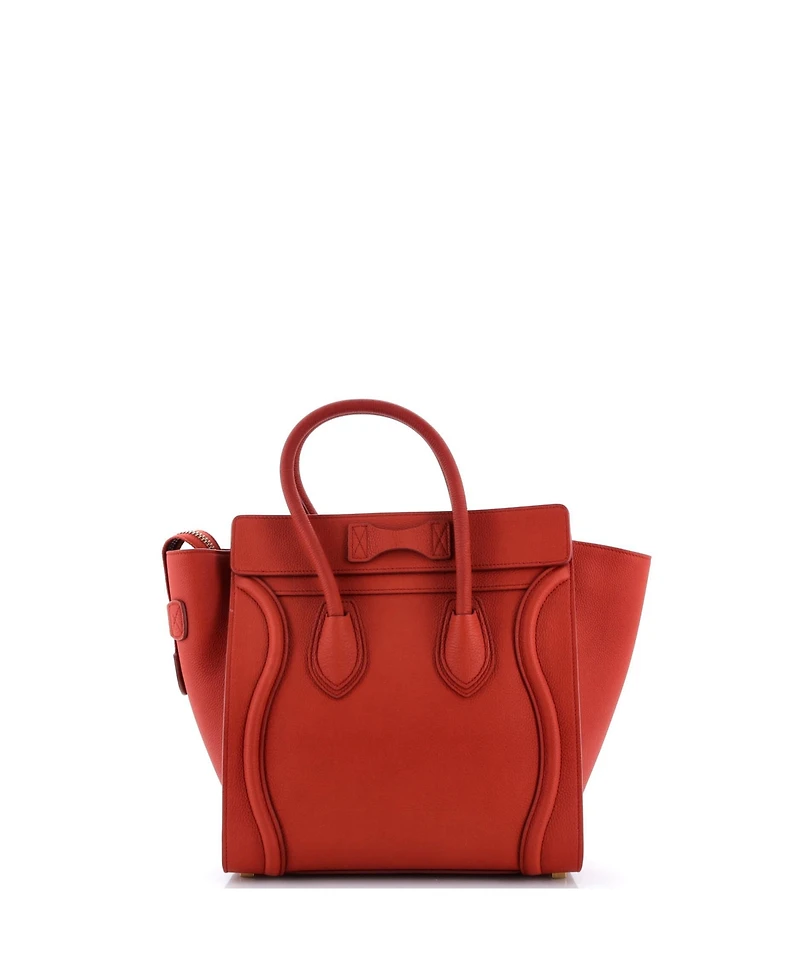 Pre-Owned Celine Micro Luggage Bag Grainy Leather
