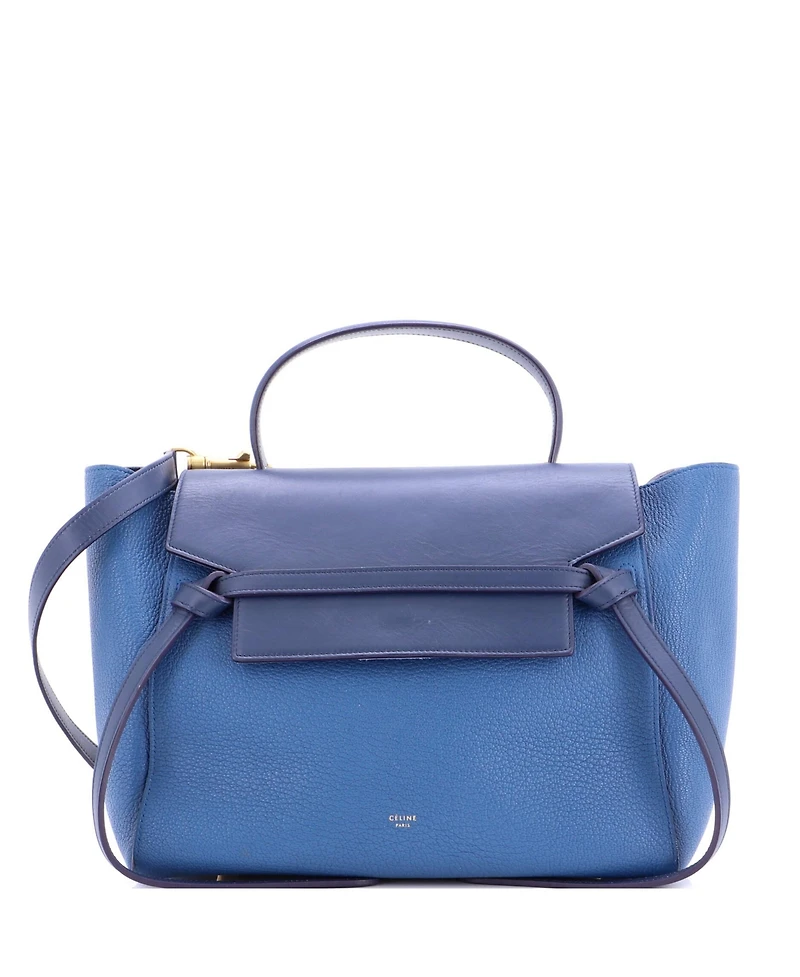 Pre-Owned Celine Mini Bicolor Belt Bag Leather