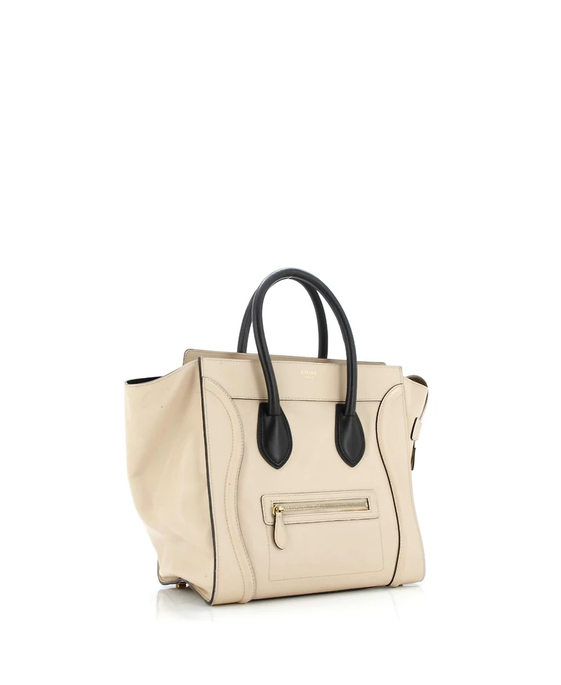 Pre-Owned Celine Mini Bicolor Luggage Bag Leather