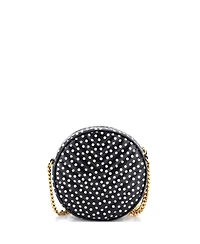 Pre-Owned Saint Laurent Vinyle Round Camera Bag Print Matelasse Chevron Leather