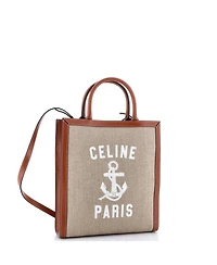 Pre-Owned Celine Small Vertical Cabas Tote Printed Canvas and Leather
