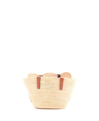 Pre-Owned Celine Small Triomphe Basket Shoulder Bag Braided Raffia and Leather