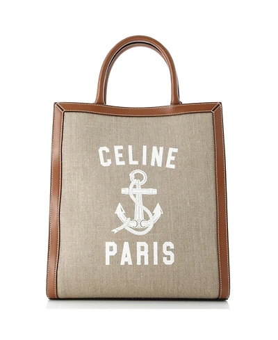 Pre-Owned Celine Small Vertical Cabas Tote Printed Canvas and Leather