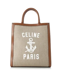 Pre-Owned Celine Small Vertical Cabas Tote Printed Canvas and Leather