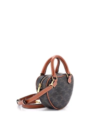 Pre-Owned Celine Medium Heart Bag Triomphe Coated Canvas