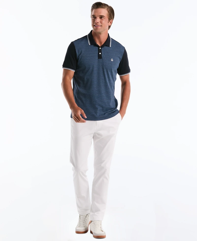 Original Penguin Men's Ditsy Short-Sleeve Cotton Polo Shirt