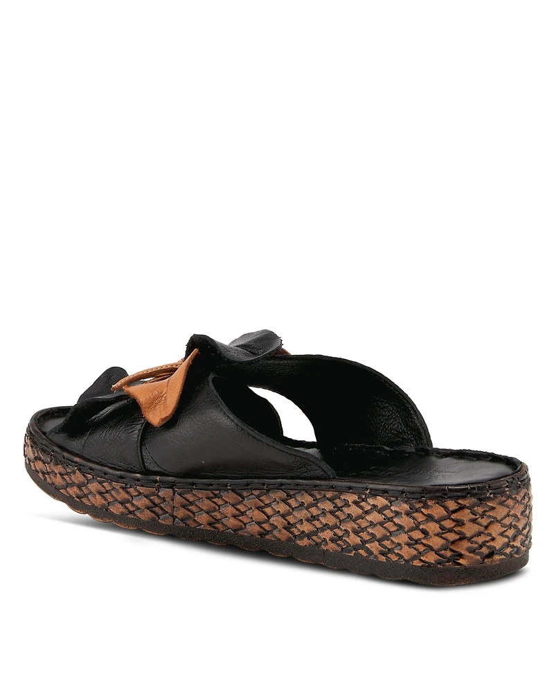 Spring Step Hilary Women's Platform Slide with Leather Upper
