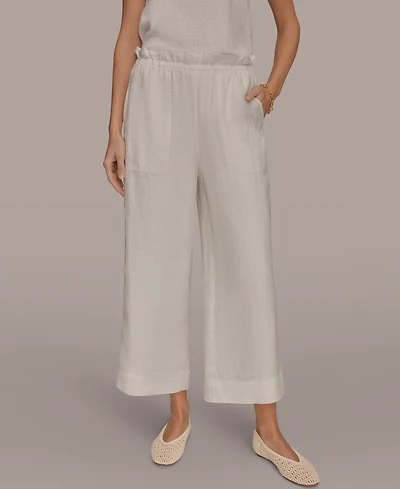 Donna Karan Weekend Women's High-Rise Relaxed Linen Pants