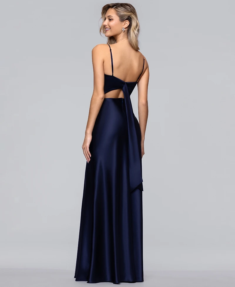 Blondie Nites Juniors' Sweetheart Neck Gown