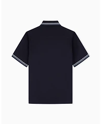 A|X Armani Exchange Men's Short Sleeve Twill Shirt with Tipping