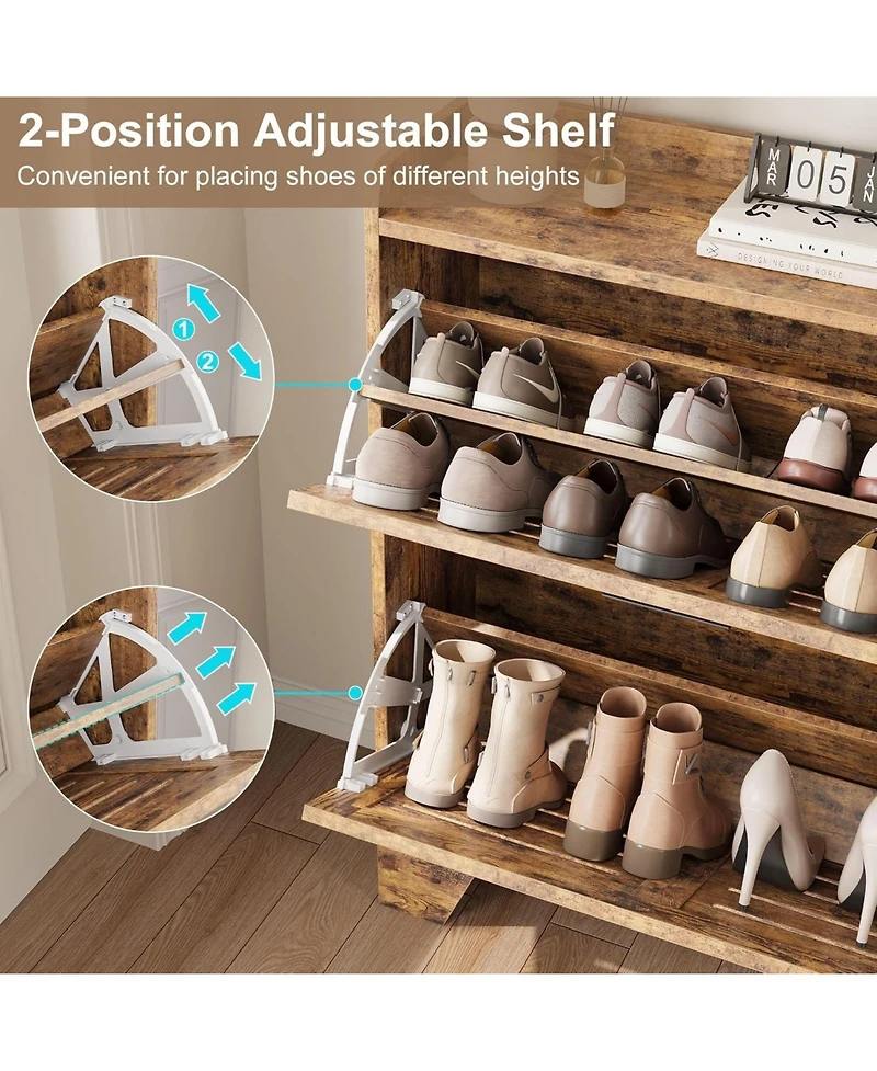 gaomon Narrow Freestanding Shoe Cabinet