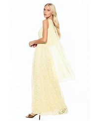 Alexia Admor Women's Marin Draped Bodice Dropped Waist Gown Dress