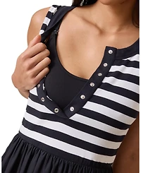 Kindred Bravely Maternity Charlotte Mixed Media Nursing Midi Dress