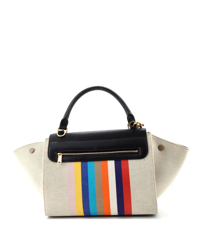 Pre-Owned Celine Medium Multicolor Trapeze Bag Leather and Felt