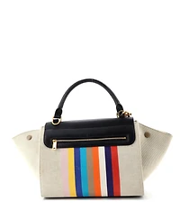 Pre-Owned Celine Medium Multicolor Trapeze Bag Leather and Felt