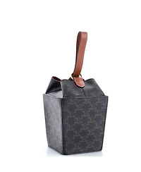 Pre-Owned Celine Strap Box Top Handle Bag Triomphe Coated Canvas