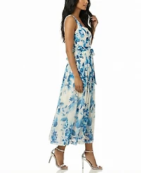 Taylor Women's Sleeveless Square Neck Midi Dress