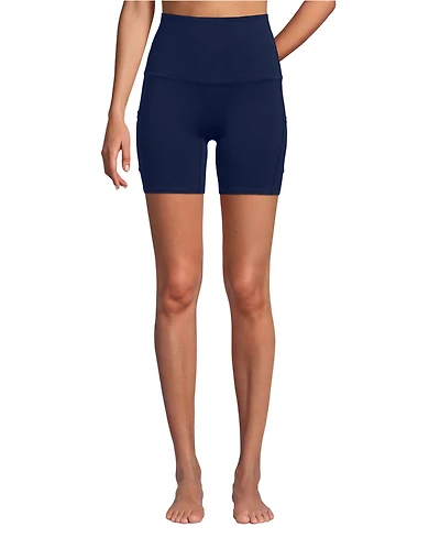 Lands' End Women's Tugless QuickDry 7" Swim Bike Shorts