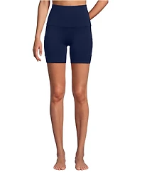 Lands' End Women's Tugless QuickDry 7" Swim Bike Shorts