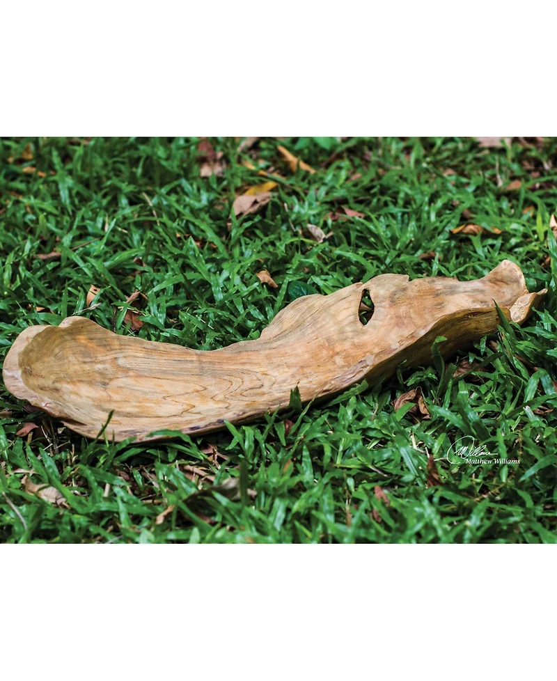 Uttermost 4.75" Teak Leaf Bowl