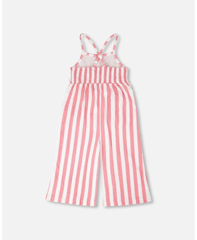 Deux par Deux Little Girls Crinkle Jersey Jumpsuit