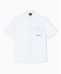 A|X Armani Exchange Men's Short Sleeve Denim Striped Shirt