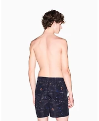 A|X Armani Exchange Men's Flower Print Swim Trunk