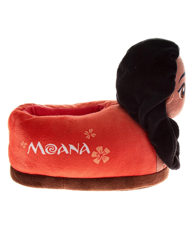 Disney Toddler Moana Plush Slippers Soft Cozy Warm Island Princess Comfort Fit NonSlip Sole (Toddler 5-10 / 11-1)