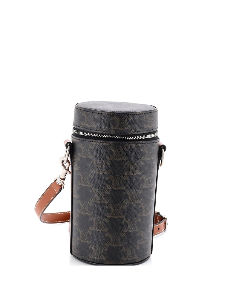 Pre-Owned Celine Vertical Cylinder Bag Triomphe Coated Canvas