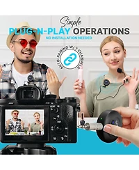 Pyle Wireless Transmitter and Receiver Set with Microphone Voice-Over (PDWMU20)