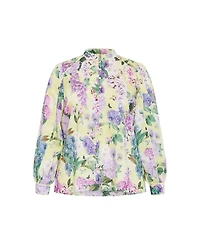 City Chic Women's Plus Size Gianna Floral Shirt
