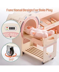 Robotime Toy Tools Pretend Play Set, Emergency Center Doctor Nurse Parent Role Play, Toy Accessories for Girls, Boys, , 7.09"35.04"15.16