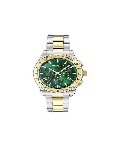 Ferragamo Men's Two-Tone Stainless Steel Bracelet Watch, 42mm