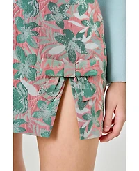 endless rose Women's Floral Jacquard Mini Skirt