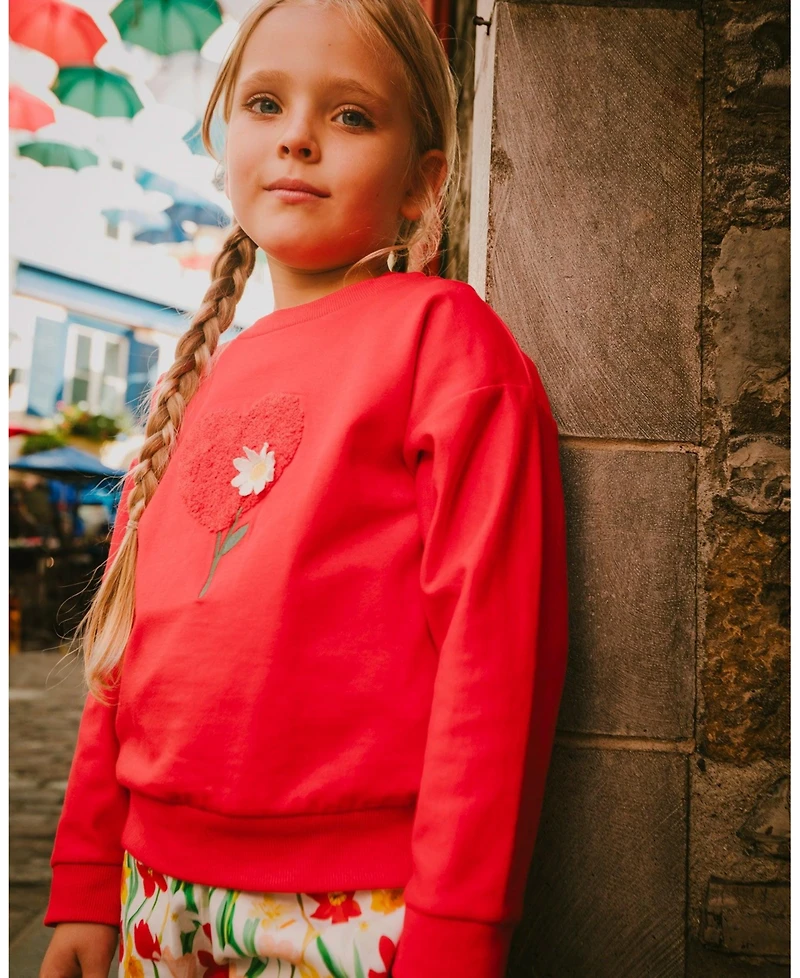 Deux par Deux Little Girls French Terry Sweatshirt