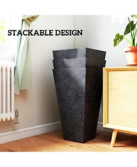 Outsunny 28" Tall Planters, Set of 3 Tape Outdoor