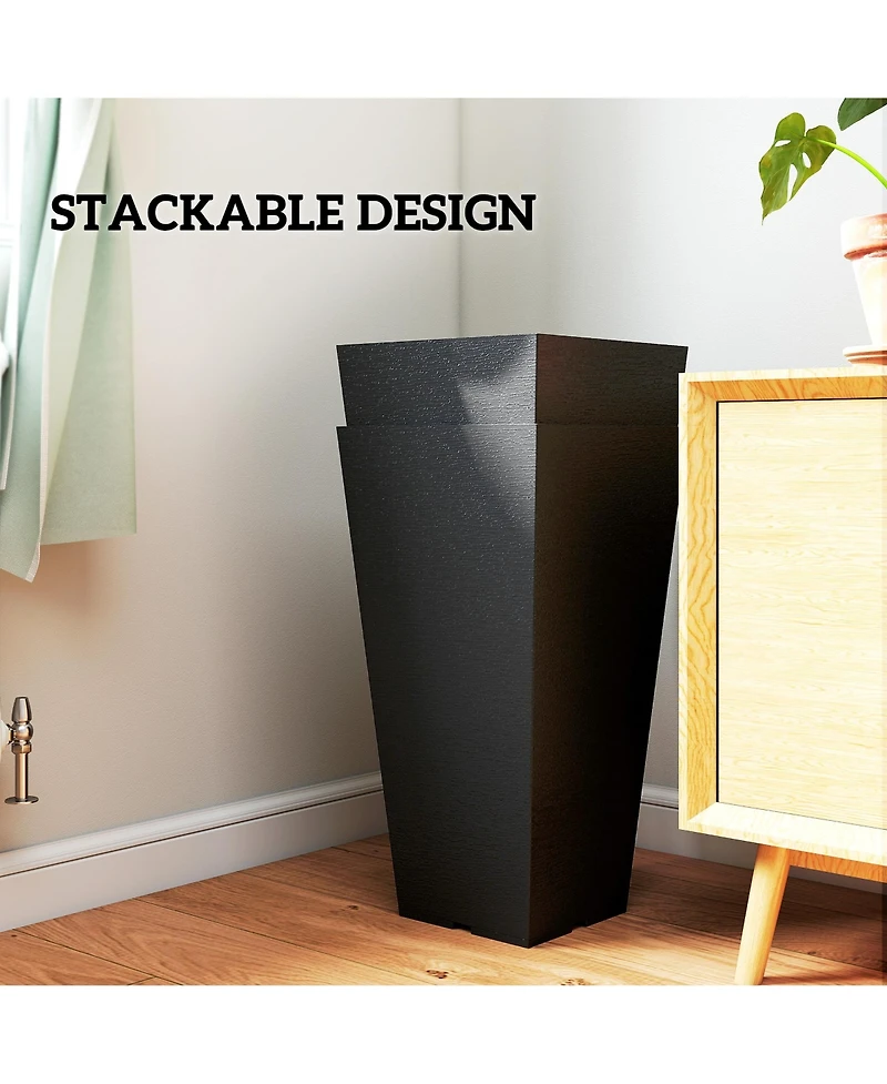 Outsunny 23" Tall Planters, Set of 2 Tape Outdoor Planters