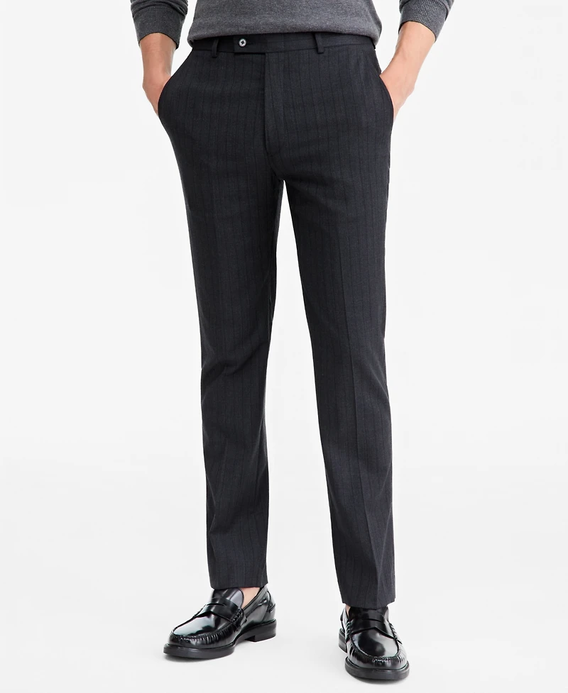 Calvin Klein Men's Slim-Fit Wool-Blend Pinstripe Suit Pant
