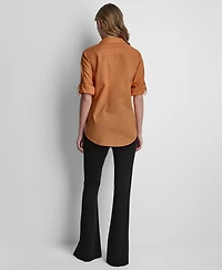 Dkny Women's Long-Sleeve Collared Shirt