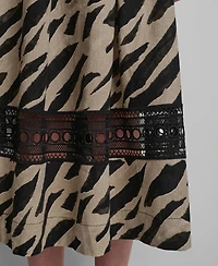 Dkny Women's Printed Loop Lace Skirt